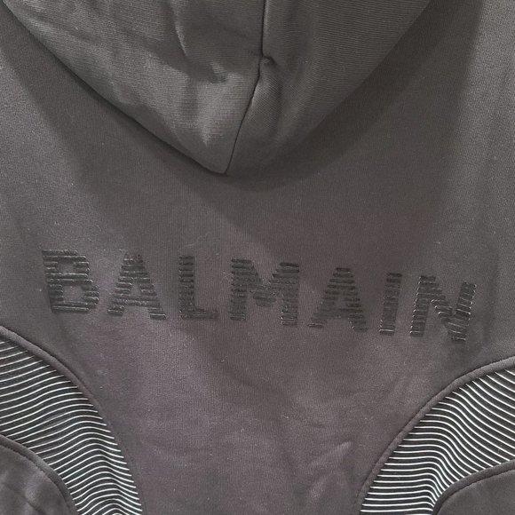 Balmain Neoprene Ribbed Zip-Up Hoodie - Picture 8 of 15